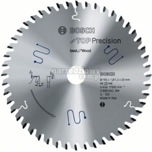 BOSCH Tarczepila Top Precision - Multi Material 165x20x48z